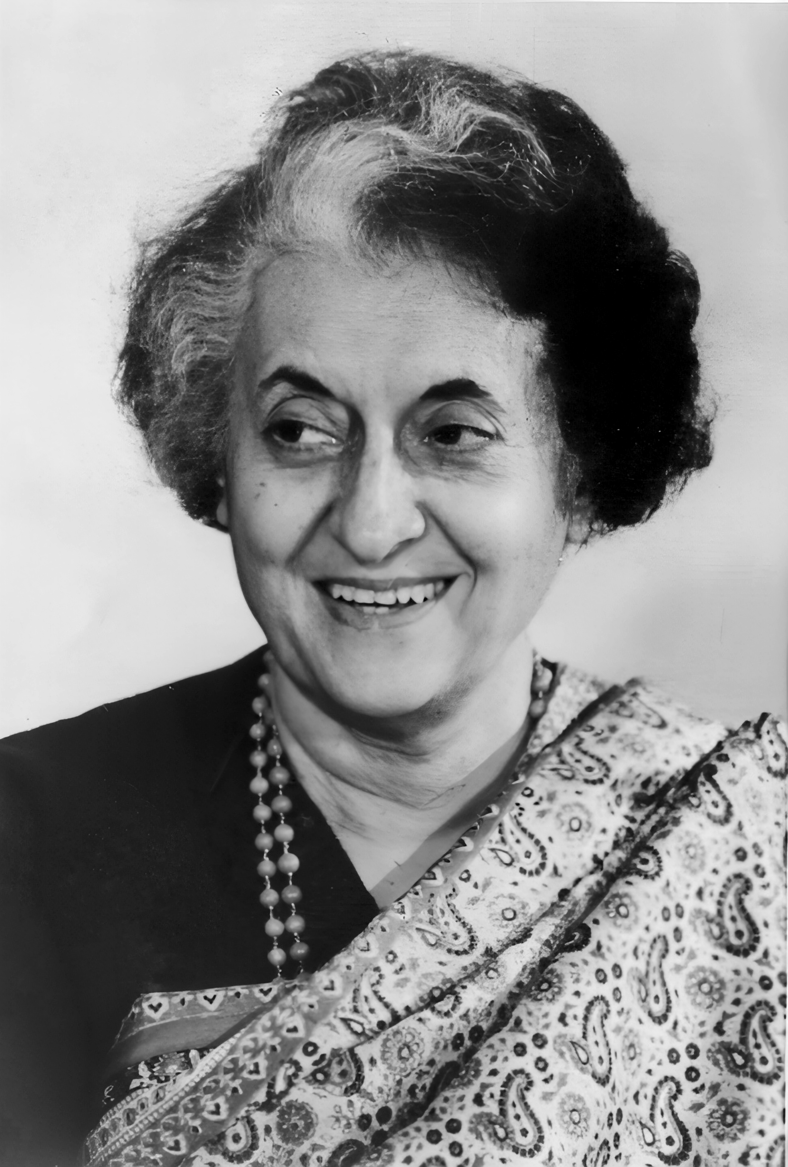 Official portrait of Indira Gandhi