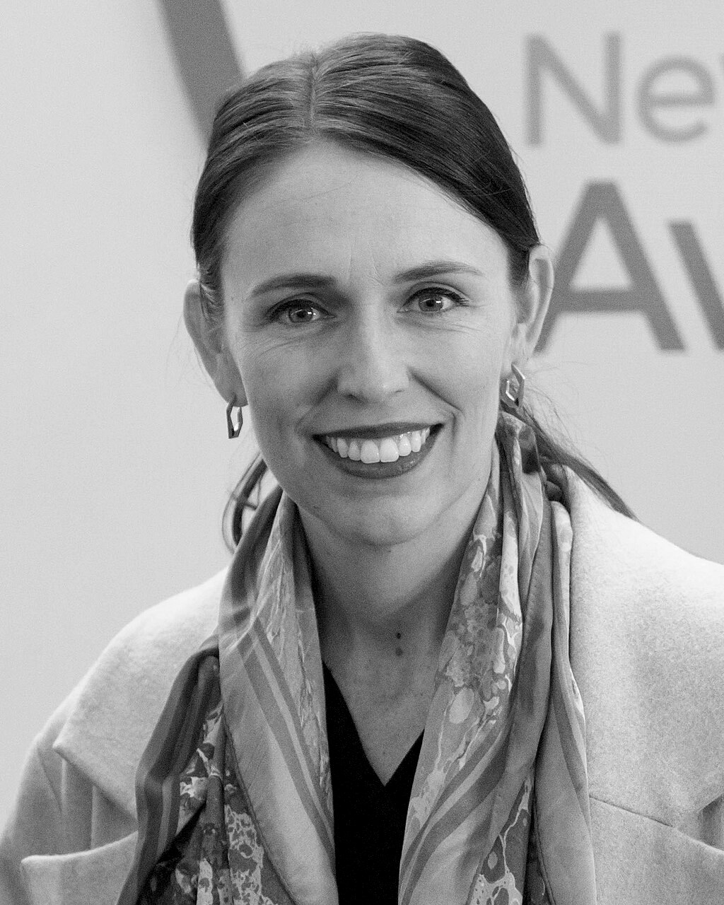 Portrait of New Zealand prime minister Jacinda Ardern in 2018