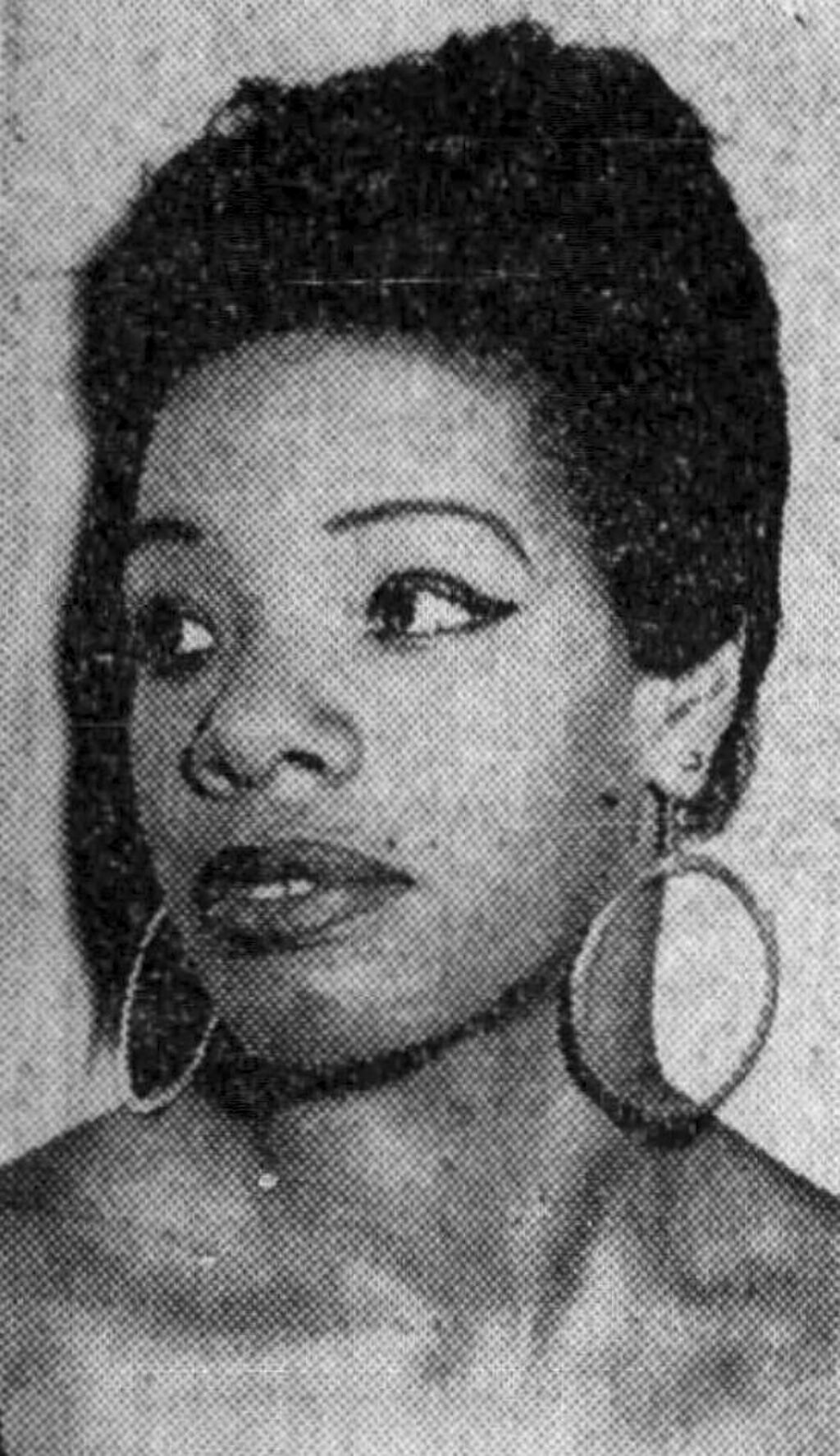 Clear, portrait-oriented photograph of Maya Angelou circa 1955