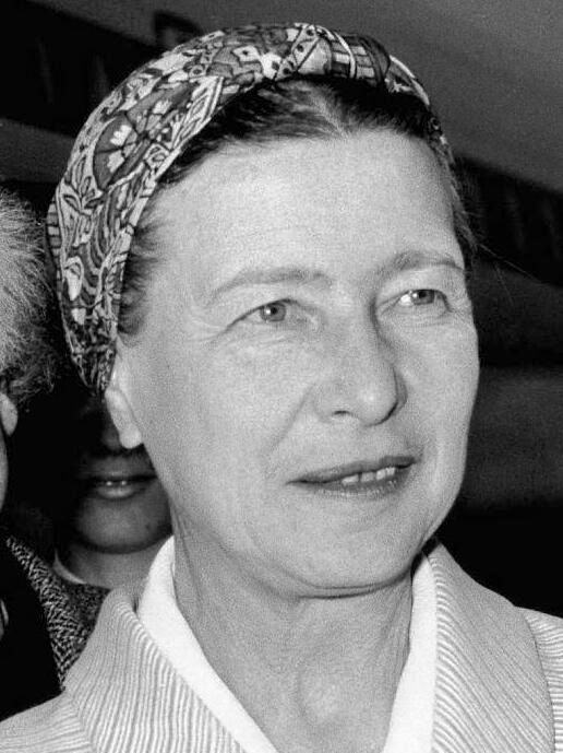 Portrait of Simone de Beauvoir in 1967